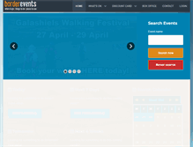 Tablet Screenshot of borderevents.com
